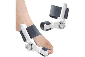 Azarton Hallux Valgus Korrektur - Hallux Valgus Schiene für Bunion mit Einstellbarer Winkel Knopf, Ballenkorrektur Bandage Großer Zeh Corrector, Splint toe Straightener Unisex