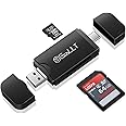 EasyULT Lettore Schede SD/Micro SD 3 in 1, Adattatore Micro USB OTG USB Tipo C e Lettore di Schede Portatile USB 2.0, per PC 