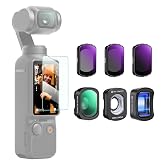 K&amp;F Concept DJI Osmo Pocket 3, 10X Makro Lens +1.2X Anamorfik Lens+112&deg; Geniş A&ccedil;ılı Lens +ND8 + ND32+ ND128 i&ccedil;in 6'lı Paket F