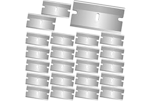 RUNFENG 40 Pezzi Lame di Ricambio per Raschietti a Lama da 40mm,Raschietto a in Acciaio Inox per Pulito, per la Finestra, Cucina, Bagno,Qualità Professionale
