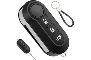 TOALUEA 3 Botones Carcasa para Llave Coche para FIAT 500 500L, Repuesto Funda Llaves para Bravo EVO Punto Panda Peugeot Ducato Doblo Delta Lancia Y, Llave Mando Carcasa Distancia Plegable
