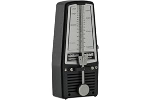 Wittner Metronom Taktell Junior Serie 820 - Kunststoffgehäuse - Ohne Glocke - Schwarz - Mechanisch zum Aufziehen - Keine Batterien erforderlich - Made in Germany