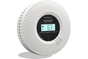 YFWSRECINOE Hochwertiger Vernetzt Kohlenmonoxid-Rauchwarnmelder, Funkvernetzt CO-Rauchmelder mit Sprachalarm, 10 Jahre Batterielebensdauer, Zertifiziert nach den Normen EN14604 & EN50291 (inkl. Batterie)