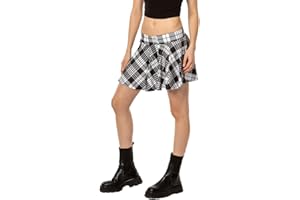 IN ONE CLOTHING Gonna da ragazza, alla moda, con pantaloncini interni, per scuola, tempo libero e feste