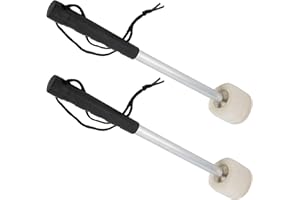 GAEIRT Baguette à tête en feutre de laine, baguette de maillet de bon toucher 2 pièces accessoires d'instruments pour tambours de marche pour caisses claires pour professionnels