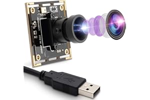 Svpro 1080P USB Kamera Modul mit Mikrofon, Ultra-Weitwinkel Low Lux Kamera Board IMX322 Machine Vision Industriekamera für Windows Linux Mac Android Raspberry Pi