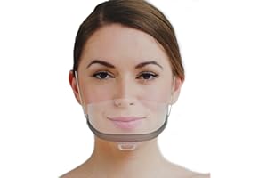 Urhome 10 x Gesichtsvisier aus Kunststoff | Schutzvisier in Transparent | Universal Gesichtsschutz | Visier zum Schutz vor Flüssigkeiten | Face Shield für Mund Nase