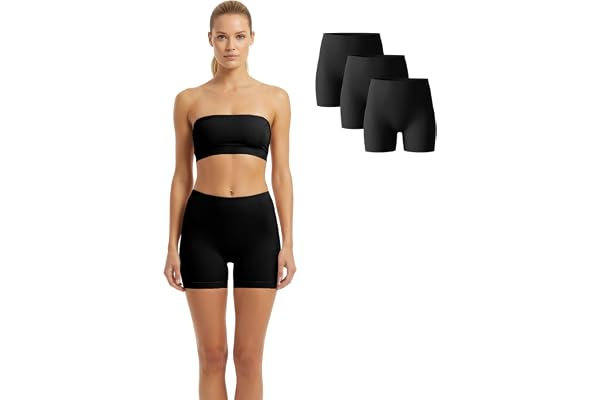 Basic Treasure 3-pack korta leggings dam, anti-skav och hög midja