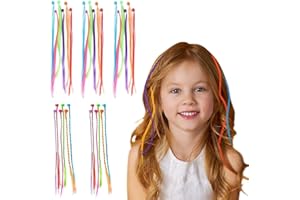 ZKGYUS 30 Piezas Extensiones de Trenzas de Colores, Accesorio para Peinados con Clips, Pinza de Pelo para Niñas, Regalo Fiesta de Cumpleaños