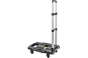 FORSAGEPOL Faltbarer Gepäckwagen bis 140 kg, Tragbarer Sackkarre Plattformwagen Transportwagen Klappbar Handwagen Klappwagen