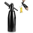 Sparkling Water Maker,1L Soda Maker,Soda Siphon Bottle with Pressure Regulator,Portable Water Maker for Soda Water with Aluminum Sprinkler for Homemade Juices,Mojitos,Cocktails,Beverages