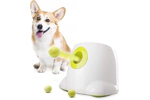 ALL FOR PAWS Automatischer Ballwerfer für Hunde – Interaktive Ballwurfmaschine mit 3Pcs 2" Tennisbällen, für kleine & mittlere Hunde, Hundespielzeug, Interaktives Hundespielzeug
