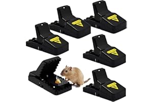 TODOXI Mausefalle, 6er Set Profi Mäusefalle Schlagfalle Rattenfalle, Wiederverwendbar Mouse Trap Profi in Haus und Garten