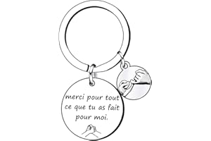 Lumengqi Porte-clés pour hommes Femmes Un cadeau de remerciement pour la famille, les amis, les petits amis, les petites amies, les collègues Voiture Porte-clés L'anniversaire Merci pour le cadeau