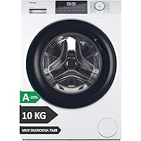 Haier I-Pro Series 1 HW100-BP14929A-S - Lavadora Carga Frontal 10KG, Clase A-20%, Función Vapor, Motor Inverter, 1400 RPM, Fi