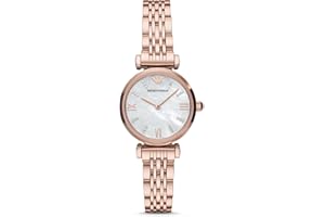 FOSSIL GROUP Emporio Armani Orologio da donna con barra a T a due lancette in acciaio inossidabile, dimensioni cassa 28 mm