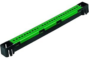 Tableau electrique | Coffret electrique | Disjoncteur | Bornier electrique | Embout de cablage | Borne de connexion électrique | Debflex 707359 Bornier terre 2x 13 trous vert