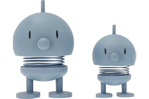 ‎HOPTIMIST Hoptimist Bumble Set Limited Edition, Wackelfigur & Glücksbringer, Skandinavische Deko Figuren für Wohnzimmer & Büro, Lustige Kleine Geschenke, X-Small/Small, Sky