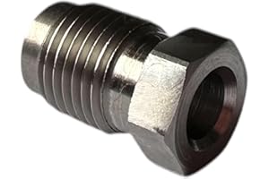 Precisiongeek Brake Line Connector M10 x 1 | E-Type Flange D | Stainless Steel Fitting for 4.75 mm Pipe | DIN/ISO 1651 Compliant Screw Connection | Professional Quality (10)