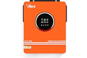 Anern Inverter solare ibrido 4200W Mit WIFI 24VDC a 220 V/230 VAC con regolatore solare 120A, ingresso PV max.500 V, funzionamento con batterie al piombo da 24V e al litio