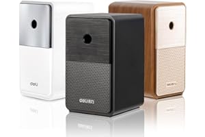 Sivelike Manual Pencil Sharpener,Auto-in Hand Crank Pencil Sharpener with Adjustable Point for Pencils and Colored Pencils,Desk Sharpener for Kids, Students, Classroom, Home and Office (Black)