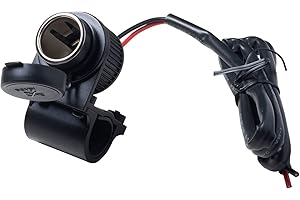 INTERPHONE Cellularline ACCMOTOSOCKET | para Moto - Kit Universal de Manillar Tubular con Toma de Encendedor - Tapa Protectora - Fusible de 15A