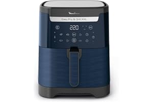 Moulinex Easy Fry & Grill XXL, Friggitrice ad Aria, 6.5 Litri/2Kg, 2 Pietanze in 1, Cottura ad Aria e Griglia, Capacità fino a 8 Persone,1830W, 8 Programmi, App per Ricette, Colore Blu, EZ801420