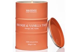 Candele M&SENSE Candele profumate alla vaniglia d'arancia per la casa, candele di soia organiche pulite non tossiche altamente profumate Candele profumate decorazione Candles Cozy Room Decor