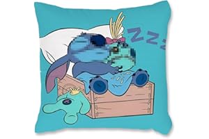 QDUODUO Kissenbezug Kinder, Kopfkissenbezug Cartoon Zierkissenbezüge, Superweich Plüsch Kissenhülle mit Doppelseitigem Muster und Verdecktem Reißverschluss für Bett Sofa Stuhl Auto, 45x45cm