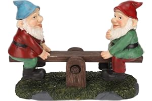 BUACHOIS Statuette da Gnomo da Giardino, Statue da Giardino, Decorazione per Prato All'aperto, Divertente Decorazione da Giardino, Squisite Statuette da Giardino, Impermeabili Resistenti alle Intemperie