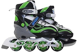 ‎SPORTVIDA SportVida Inline Skates Kinder Erwachsene Inliner 4in1 | Verstellbare Schlittschuhe | Triskates Größenverstellbar ABEC7 Lager | Rollschuhe in Größen 31-42