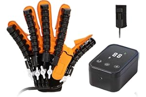 MIRRSSET Rehabiliteringsrobot handhandske, för stroke rehab en hand återhämtningsenhet, vänster-M