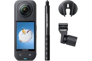 Insta360 X5 Ski-Bundle - wasserdichte 8K 360°-Kamera, Unsichtbarer Selfie-Stick-Effekt, Spitze bei wenig Licht, robuste auswechselbare Linsen, 3 h Akku, klarer Sound, Stabilisierung