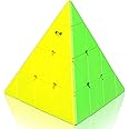 Gobus Mofangge 4x4 Pyramid Triangle Pyraminx Magic Cube Speed Puzzle cube (Stickerless)