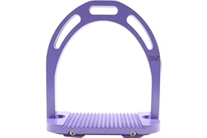 AK RIDING SPORTS AK Étriers équestres légers en aluminium avec revêtement de couleur AKRS-6041 (Violet, 4.75'')