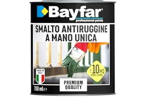 BAYFAR, GRUPPO SAMMARRO Smalto vernice per ferro antiruggine una mano 750ML (Grigio Argento)