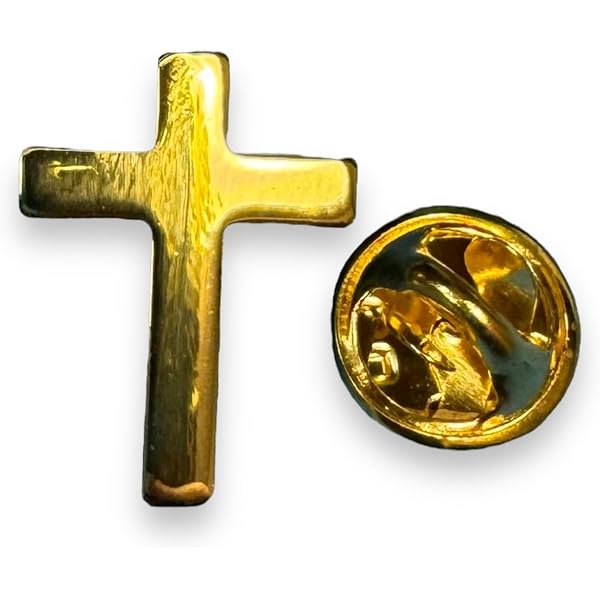 Spille Croce Cristiana Oro E Argento - Incisione God Bless You, Regalo Fede
