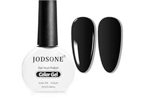 ‎JODSONE JODSONE 10ML U V LED Gel Nagellack, Schwarz Gellack Soak Off Led Polish Nail Art Manicure Salon Diy at Home Geschenk für Frauen