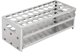 MYB SUPPLIES MUYIRTED - Soporte de aluminio para tubos de ensayo, soporte de tubo centrífugo, soportes para tubos de laboratorio (22,5 mm, 40 agujeros)