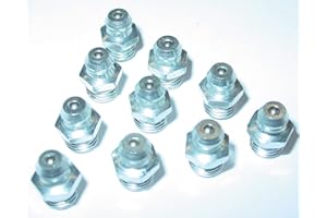 BSKEYE 10 Stück M8 Schmiernippel universal, M8x1, gerade, verzinkt, Fettnippel, 8x1