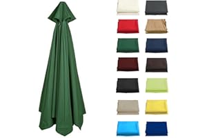 GZDXBF Telo Di Ricambio Per Ombrellone A 6/8 Costole, Tettoia Di Ricambio Per Ombrello 200/270/300cm Copertura Di Ricambio Per Ombrellone Da Giardino(Color:Green,Size:8 ribs-3m(9.8ft))