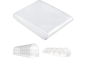 Outsunny lámina para invernadero 8x10 m lámina impermeable para jardín con protección UV, lámina de plástico extra gruesa resistente al desgarro, lona de cubierta para túnel de lámina para