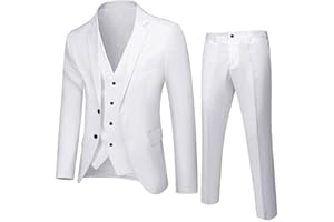 GENERIC Costume fin 3 pièces pour homme, mariage, fête, veste, gilet et pantalon - Costume musulman