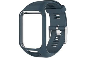 DAMOHONY Correas compatibles con TomTom, correa de silicona de 25 mm, accesorios de repuesto para Tomtom Runner 3/Runner 2/Spark 3/Adventurer/Golfer 2