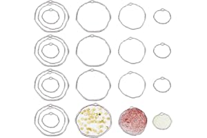 CHGCRAFT Ciondoli con lunetta posteriore aperta, cornici ovali, cavi, in resina, in lega, resina epossidica, per fai da te in resina UV, collane, orecchini e gioielli