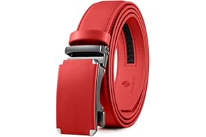 DOOPAI Leather Ratchet Belts for Men Automatic Belts Men With Easier Slide Buckle,1 3/8" Adjustable Trim to Fit