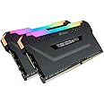 Corsair Vengeance RGB PRO 16 GB (2 x 8 GB) DDR4 3200 MHz C16 XMP 2.0, AMD Optimised Enthusiast RGB LED Illuminated Memory Kit, Black