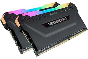 Corsair Vengeance RGB PRO 16 GB (2 x 8GB) DDR4 3200 MHz C16 XMP 2.0, AMD Optimised Enthusiast RGB LED Illuminated Memory Kit, Black