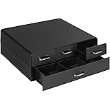 Navaris Cassetto Doppio Porta Cialde caffè - Contenitore per Capsule ESE e Accessori Zucchero Latte - Portacialde 4 Cassetti 