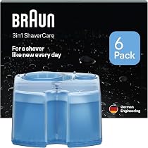 Braun 3-in-1 ShaverCare Reinigungskartuschen, Scherkopfreiniger, 6er Pack
